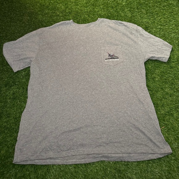 BURLEBO Other - Burlebo Mens XL Gray Short Sleeve Pocket T-Shirt Turkey Live Wild Graphic Tee